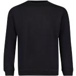 Schwarze Unifarbene Langärmelige Adamo Rundhals-Ausschnitt Rundhals-Pullover aus Baumwolle mit Kapuze für Herren Größe 9 XL 