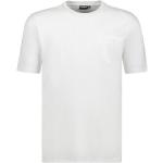Weiße Unifarbene Kurzärmelige Adamo Rundhals-Ausschnitt T-Shirts aus Baumwolle für Herren Größe 10 XL 1-teilig 