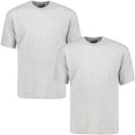 Graue Melierte Kurzärmelige Adamo Rundhals-Ausschnitt T-Shirts aus Baumwolle für Herren Größe 9 XL 2-teilig für den für den Sommer 