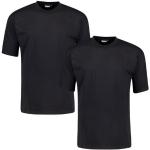 Schwarze Kurzärmelige Adamo Rundhals-Ausschnitt T-Shirts aus Baumwolle für Herren Größe 9 XL 2-teilig 