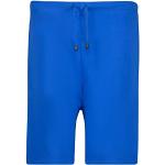 Royalblaue Unifarbene Adamo Pyjamahosen kurz aus Jersey für Herren Größe 9 XL Große Größen 