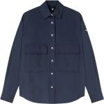 Blaue ADD Shirtjacken mit Knopf gepolstert für Damen Größe M für den für den Winter 