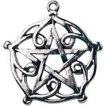 Adelia's Amulett »Keltische Zauberei Talisman«, Brisingamen Pentagramm - Schönheit und Charme, silberfarben