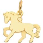 Goldene Tieranhänger mit Pferdemotiv aus Gold für Damen 
