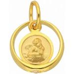Goldene Runde Taufringe aus Gold für Damen für Zeremonien 