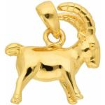 Goldene Steinbock-Anhänger mit Sternzeichen-Motiv aus Gold für Damen 