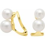 Goldene Adelia's Perlenohrringe aus Gold 14 Karat mit Echte Perle für Damen 