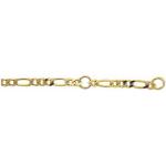 Adelia's Fußkette »333 Gold Figaro Fußkettchen 25 cm«, Figarokette Goldschmuck für Damen, goldfarben