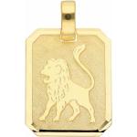 Goldene Löwe-Anhänger mit Löwen-Motiv aus Gold für Herren 