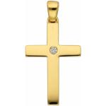 Goldene Kreuzanhänger aus Gelbgold für Damen 