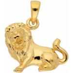 Goldene Löwe-Anhänger mit Löwen-Motiv aus Gold 14 Karat für Damen 