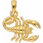 Goldene Skorpion-Anhänger mit Sternzeichen-Motiv aus Gold für Herren 