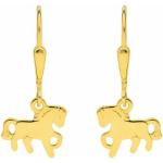 Goldene Pferde Ohrringe mit Pferdemotiv aus Gold für Damen 