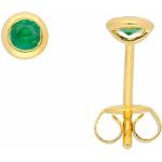 Smaragdgrüne Ohrhänger aus Gold mit Smaragd für Damen 
