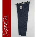 Blaue ADELINA 7/8-Hosen aus Baumwolle für Damen Größe XXL 