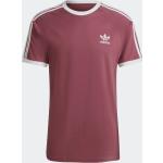 Reduzierte Bordeauxrote adidas Adicolor T-Shirts für Herren Größe XS 
