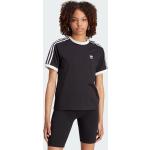 Reduzierte Schwarze adidas Adicolor T-Shirts für Damen Größe XS 