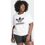 Weiße adidas Adicolor T-Shirts für Damen Große Größen 