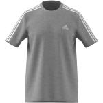 Graue Langärmelige adidas T-Shirts aus Baumwolle für Herren Größe 3 XL 