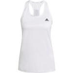 Weiße Gestreifte adidas Tank-Tops aus Polyester für Damen für den für den Sommer 