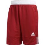 Rote Casual adidas Herrenbermudas mit Basketball-Motiv aus Mesh Größe L für den für den Sommer 