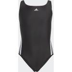 Schwarze Gestreifte adidas Sportbadeanzüge & Schwimmanzüge für Kinder Größe 128 