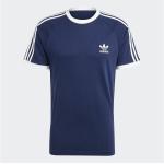 Blaue Gestreifte adidas Adicolor T-Shirts für Damen Größe M 