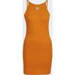 Orange Unifarbene Casual adidas Adicolor Mini Rundhals-Ausschnitt Sommerkleider für Damen für den für den Sommer 