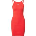 Rote Gestreifte Sportliche adidas Adicolor Mini Rundhals-Ausschnitt Sommerkleider für Damen Größe S für den für den Sommer 