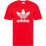 Rote Kurzärmelige adidas Adicolor Rundhals-Ausschnitt T-Shirts für Herren Größe XS 
