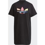 Reduzierte Schwarze Sportliche adidas Adicolor Mini Rundhals-Ausschnitt T-Shirts für Damen 