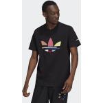 Schwarze adidas Adicolor Rundhals-Ausschnitt T-Shirts für Herren Größe XS 