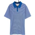 Adidas Adipure Golf Hellblau Gestreiftes Polohemd Größe M