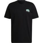 Schwarze Kurzärmelige adidas Adventure Rundhals-Ausschnitt T-Shirts für Herren Größe L 