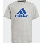 Hellgraue Kurzärmelige adidas Kinder T-Shirts Größe 128 