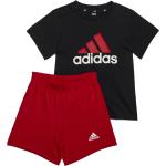 Schwarze adidas Performance Essentials Bio Hosen und Oberteile für Kinder aus Jersey für Jungen Größe 98 
