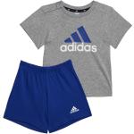 Reduzierte Blaue adidas Performance Essentials Bio Hosen und Oberteile für Kinder aus Baumwolle für Jungen Größe 98 