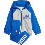 Adidas Badge of Sport Full-Zip Hoodie Kids medium grey heather/bold blue