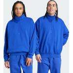 Blaue adidas Stehkragen Herrensweatshirts mit Basketball-Motiv mit Reißverschluss Größe 4 XL 