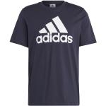 Blaue Langärmelige adidas T-Shirts aus Baumwolle für Herren Größe 3 XL 