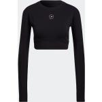 Schwarze Langärmelige adidas by Stella McCartney Cropped Shirts für Damen Größe S 