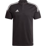 Schwarze Sportliche adidas Condivo Herrenpoloshirts & Herrenpolohemden Größe S 