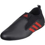Schwarze adidas Taekwondo Schuhe & Budo Schuhe ohne Verschluss in Schmalweite leicht für Herren 