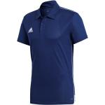 adidas Core 18 Herren Poloshirt Polohemd Polyester dunkelblau/weiß [CV3589]