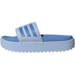 Reduzierte Blaue adidas Adilette Platform Badeschlappen in Normalweite für Damen Größe 38 