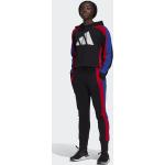 Adidas Damen Big Logo Trainingsanzug Tracksuit schwarz-rot-blau XS