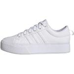 Reduzierte Weiße adidas Bravada Low Sneaker mit Schnürsenkel in Normalweite aus Canvas für Damen Größe 39,5 