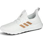 adidas Damen Cloudfoam Pure Sneaker, Footwear White/Tactile Gold Metallic/Metal Grey, 40 2/3 EU