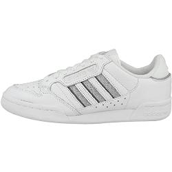 adidas Damen Continental80-stripes Running Shoe, Footwear White Silver Metallic Grey Three S42626, 38 EU