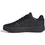Schwarze adidas Court Damensneaker & Damenturnschuhe mit Schnürsenkel in Normalweite Größe 37,5 